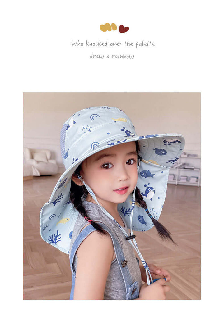 Sonnenhut Kinder Anti-UV mit Pfeife - Schutz für Sommertage