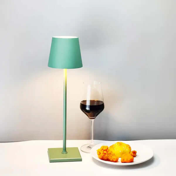 Dimmbare LED Tischlampe, Alu, Akku, Touch