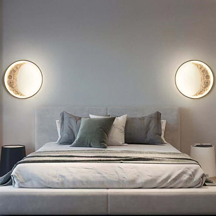 Mondförmige LED-Wandleuchte Außen