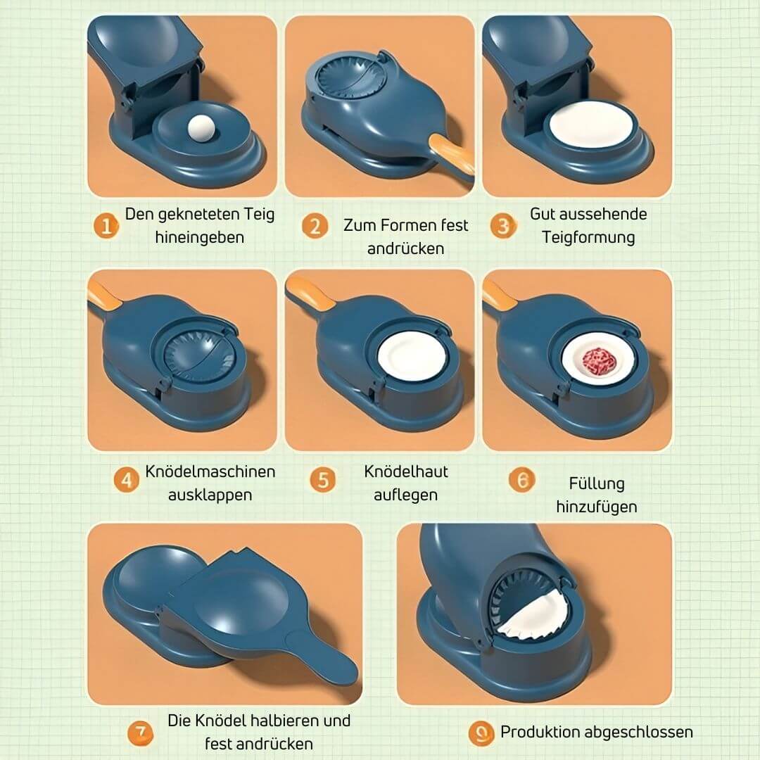 2-in-1 Dumplingmaschine für perfekte Teigtaschen