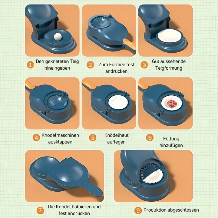 2-in-1 Dumplingmaschine für perfekte Teigtaschen