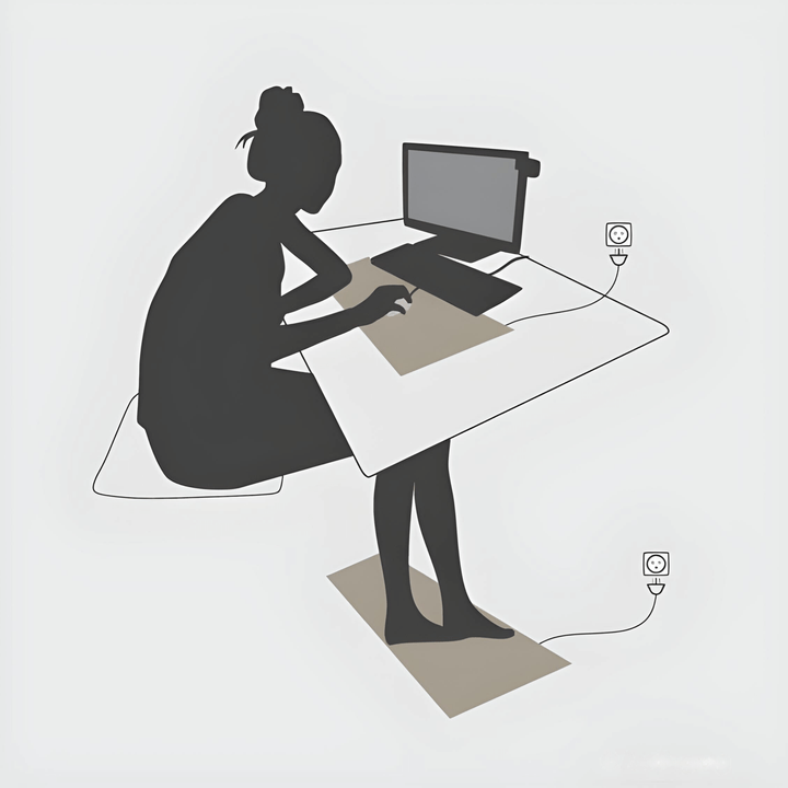 Erdungsmatte Carbonleder für Schlaf & Energie