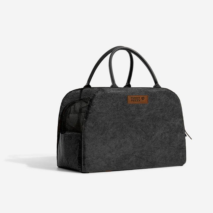 Unisex eco-friendly pet travel carrier, combining function and style