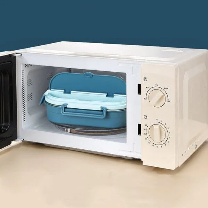 "Edelstahl Thermo-Lunchbox mit 3/4 Fächern, langlebig, stilvoll, unterteiltes Design, frische Speisen unterwegs"