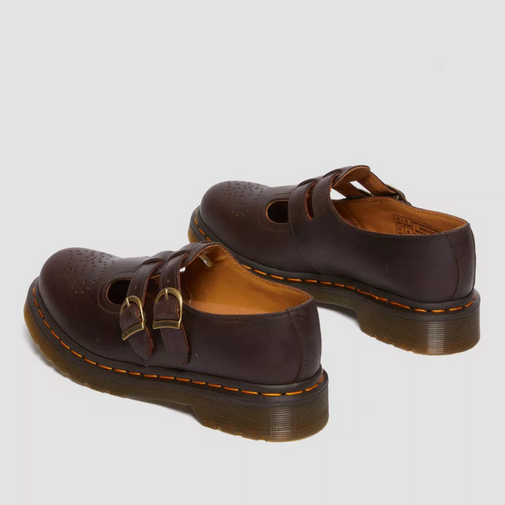 Punk-inspired gothic flats: women's double buckle Mary Janes, comfortable for an edgy fashion statement.
