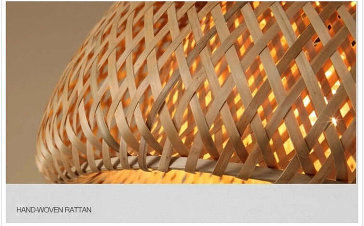 Handgefertigte Bambus Hängelampe