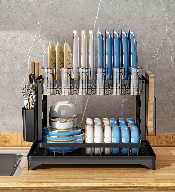 2-Ebenen-Abtropfgestell Edelstahl Küche