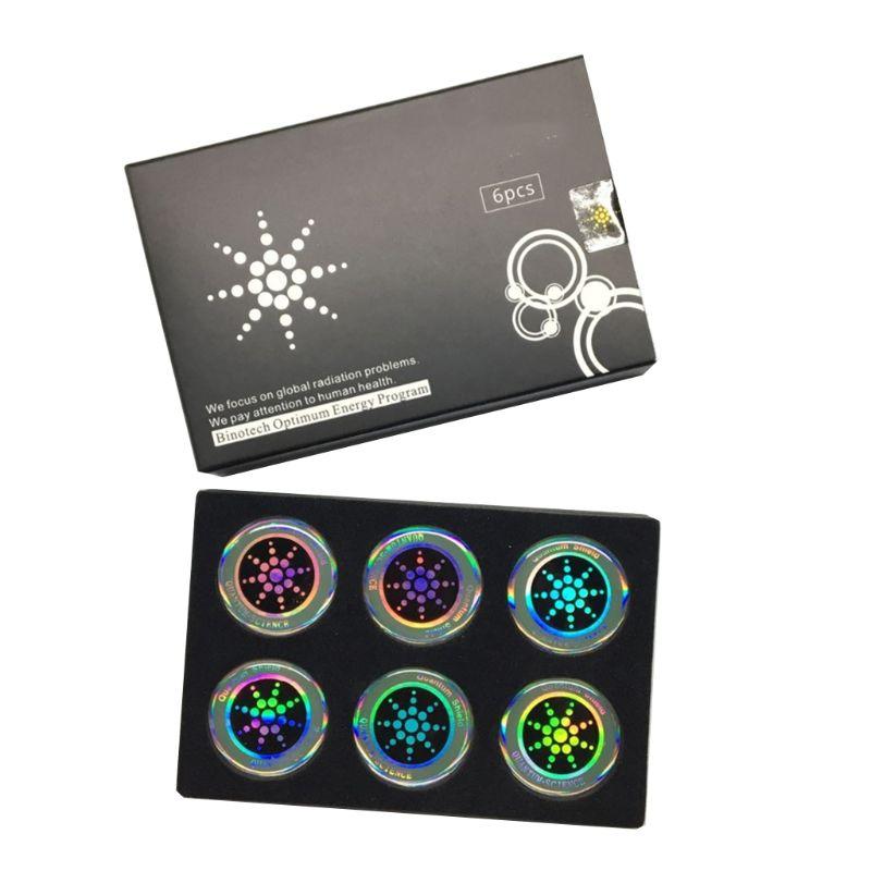 "Effektiver Strahlenschutz Aufkleber in Gold und Silber für Smartphones, schützt vor elektromagnetischen Wellen, 6er Set."