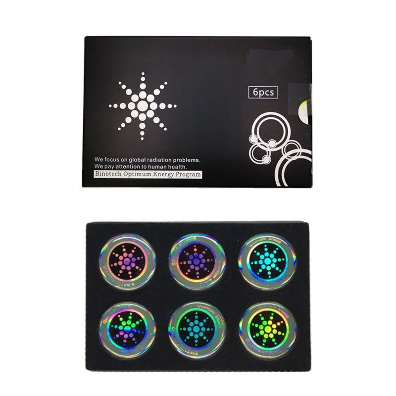 "Effektiver Strahlenschutz Aufkleber in Gold und Silber für Smartphones, schützt vor elektromagnetischen Wellen, 6er Set."