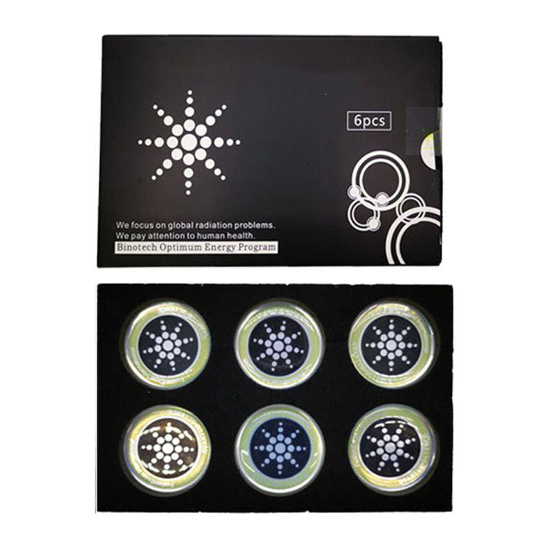 "Effektiver Strahlenschutz Aufkleber in Gold und Silber für Smartphones, schützt vor elektromagnetischen Wellen, 6er Set."