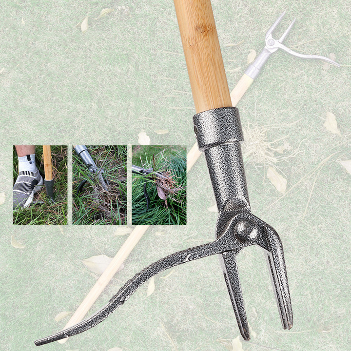 Effektiver Unkrautzieher mit stabilem 4-Krallen-Kopf und ergonomischem Griff zur präzisen Wurzelentfernung im Garten.