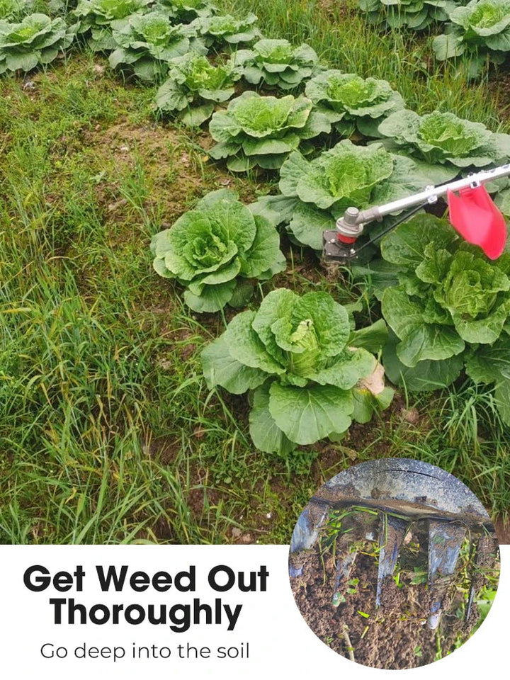 Effizienter Unkrautentferner Kopfaufsatz für Gartenpflege, aus langlebigem Material, entfernt Unkraut tief und schonend.