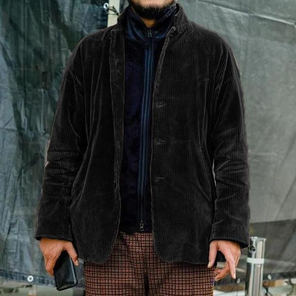 "Einreihiges Herrenjackett mit Reverskragen und lockerer Passform, klassisch-elegantes Design für vielseitige Anlässe."