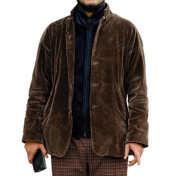 "Einreihiges Herrenjackett mit Reverskragen und lockerer Passform, klassisch-elegantes Design für vielseitige Anlässe."