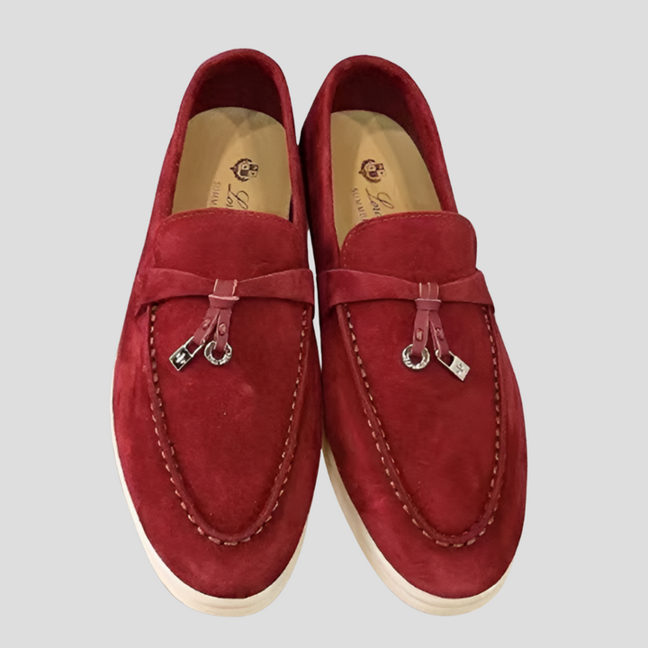 Stylish women's elegant tassel loafers, versatile for office, formal or casual chic outfits. Everyday comfort.