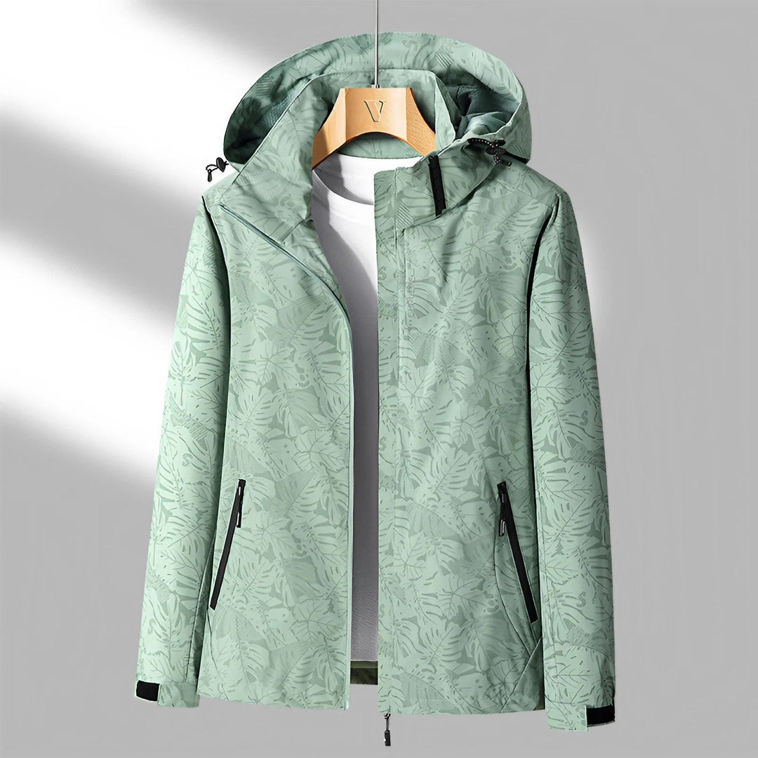Elegante Damen Kapuzenjacke, wasserdicht, winddicht, modernes Design, ideal für Regenwetter, stilvolle Outdoor-Mode.