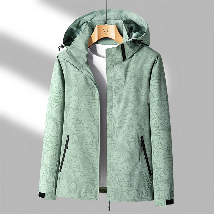 Elegante Damen Kapuzenjacke, wasserdicht, winddicht, modernes Design, ideal für Regenwetter, stilvolle Outdoor-Mode.