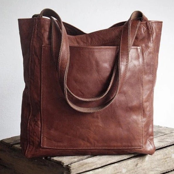 Elegante Damen Lederhandtasche, stilvoll und vielseitig, mit geräumigem Innenraum, ideal für Büro und Freizeit.