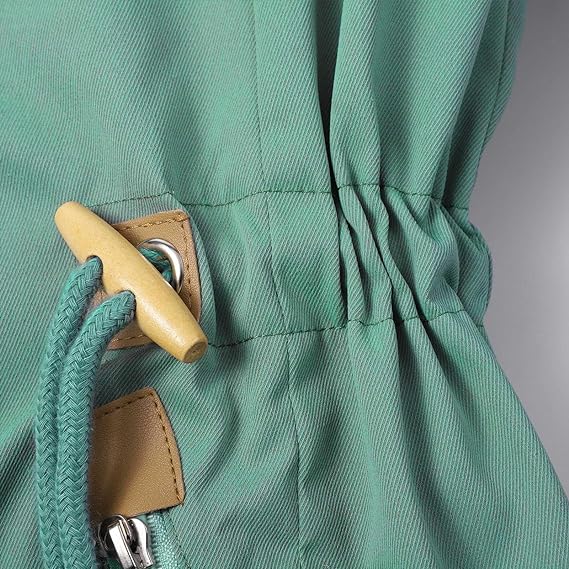 "Elegante Damen Parkajacke in Marineblau, wetterfest und warm, ideal für kalte Tage mit verstellbarer Taillenkordel."