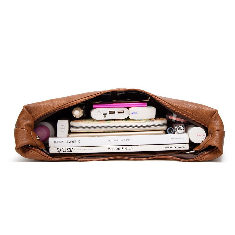 "Elegante große Damen Umhängetasche in verschiedenen Farben, zeitloses Design, geräumig, sicherer Reißverschluss."