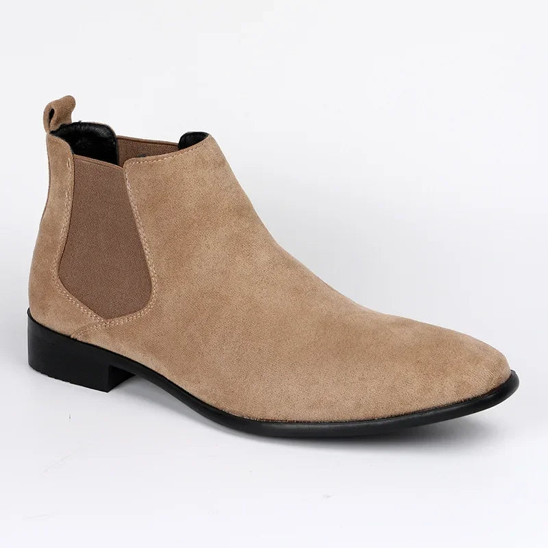 Elegante Herren Chelsea-Stiefel mit elastischen Seiten und Zuglasche, braun und stilvoll, perfekt für jeden Anlass.