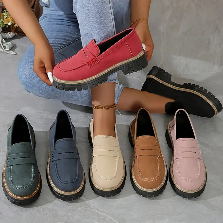 Elegante orthopädische Slipper für Damen & Herren, aus Leder, rutschfest, gepolsterte Sohle, Komfort und Halt, beige.