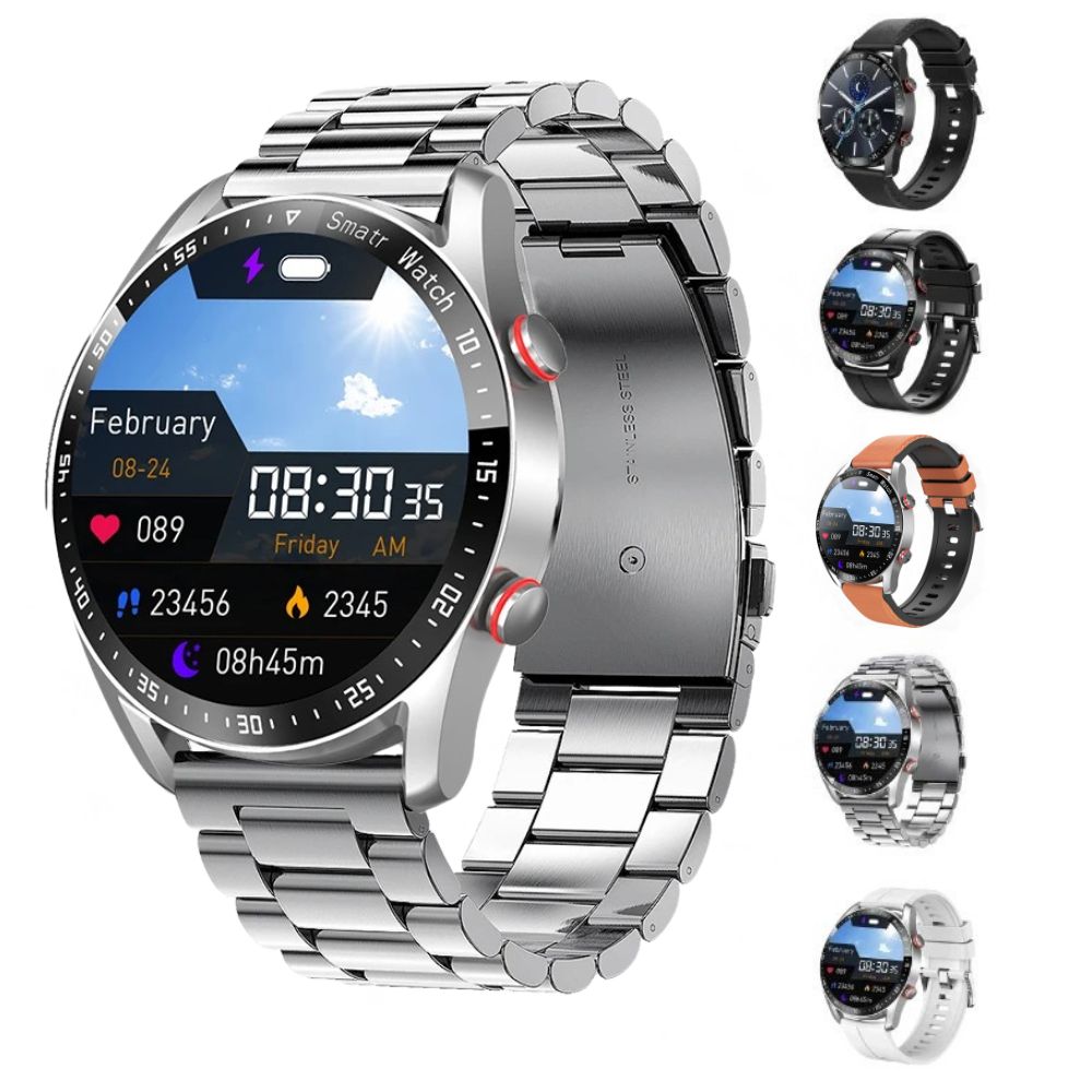 "Elegante Smartwatch mit Glukoseüberwachung und Fitnessfunktionen, stilvolles Design, ideal für Gesundheitsoptimierung"