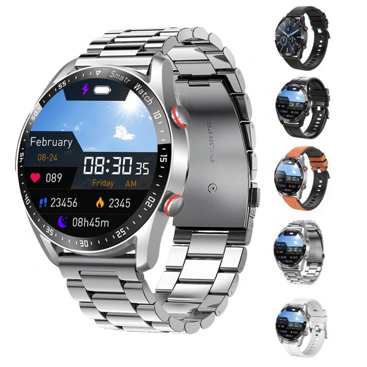 "Elegante Smartwatch mit Glukoseüberwachung und Fitnessfunktionen, stilvolles Design, ideal für Gesundheitsoptimierung"