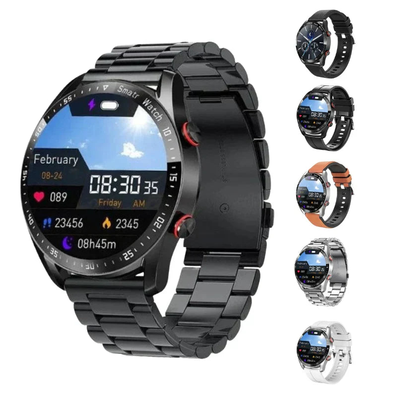 "Elegante Smartwatch mit Glukoseüberwachung und Fitnessfunktionen, stilvolles Design, ideal für Gesundheitsoptimierung"