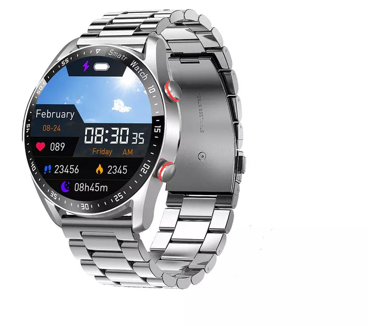 "Elegante Smartwatch mit Glukoseüberwachung und Fitnessfunktionen, stilvolles Design, ideal für Gesundheitsoptimierung"