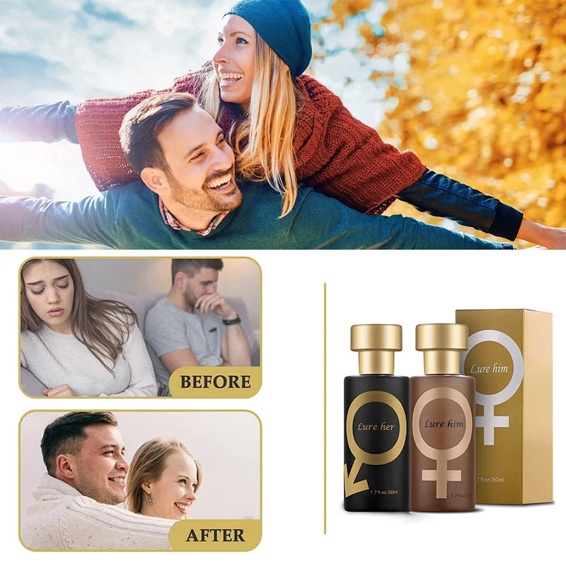Elegante Unisex Parfümflasche mit lang anhaltendem Duft, schwarz-goldenes Design, ideal für stilvolle, selbstbewusste Nutzer.