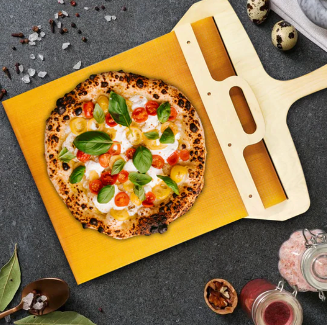 Eleganter Birkenholz Pizzaschieber, italienisches Design, perfekt zum Schieben und Heben von Pizzas, hochwertige Verarbeitung