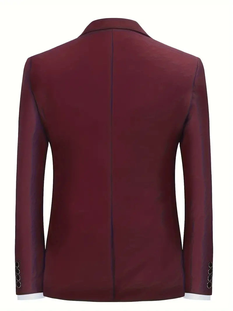 "Eleganter blauer Herrenanzug mit Business-Blazer und Hose, ideal für formelle Anlässe und moderne Gentlemen."