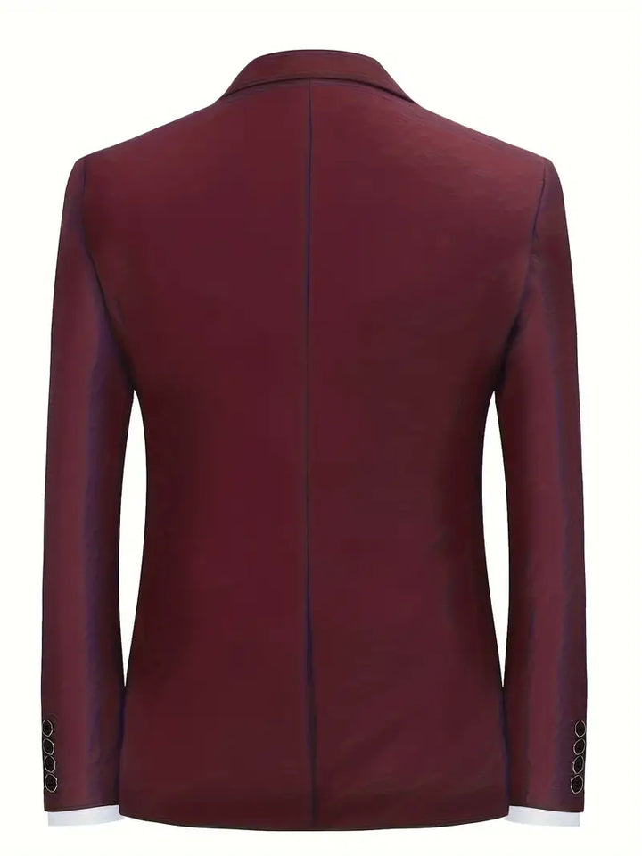 "Eleganter blauer Herrenanzug mit Business-Blazer und Hose, ideal für formelle Anlässe und moderne Gentlemen."