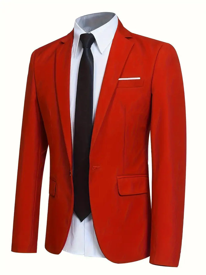 "Eleganter blauer Herrenanzug mit Business-Blazer und Hose, ideal für formelle Anlässe und moderne Gentlemen."