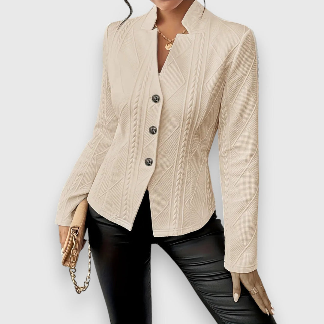 Eleganter Damen Blazer aus Premium Stoff, handgefertigt, zeitloses Design, perfekte Passform, ideal für jeden Anlass.