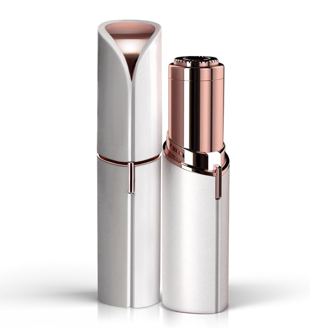 "Eleganter elektrischer Gesichtshaarentferner für Frauen, blau; ideal für präzise Haarentfernung bei empfindlicher Haut."