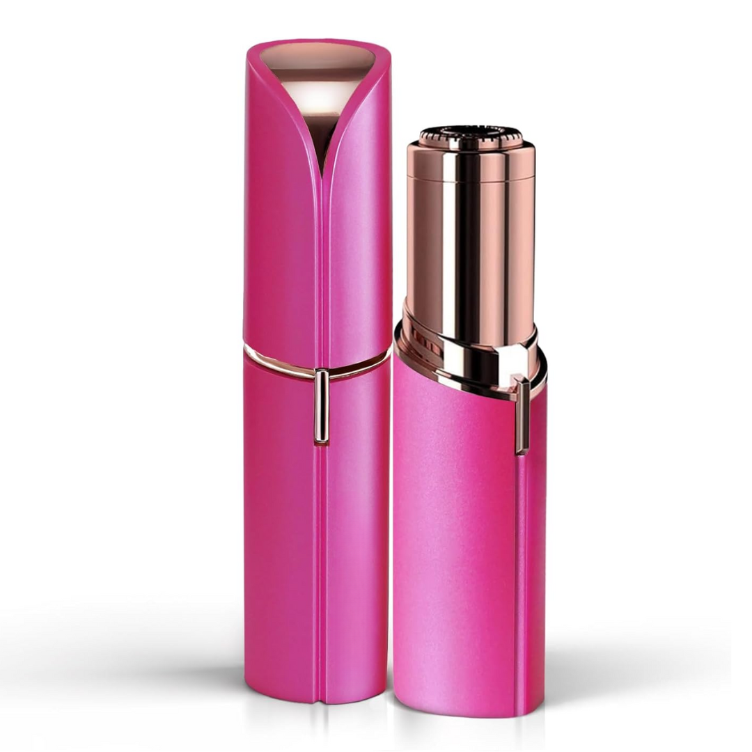 "Eleganter elektrischer Gesichtshaarentferner für Frauen, blau; ideal für präzise Haarentfernung bei empfindlicher Haut."