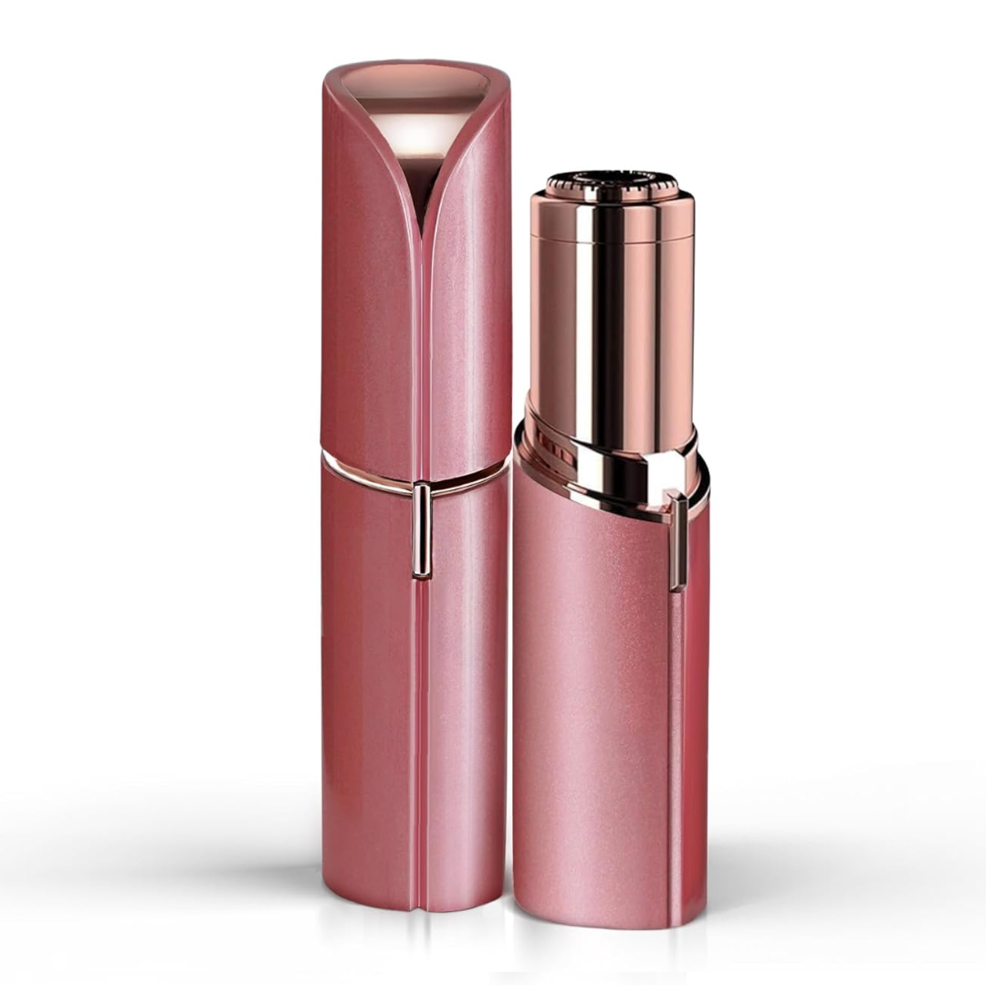 "Eleganter elektrischer Gesichtshaarentferner für Frauen, blau; ideal für präzise Haarentfernung bei empfindlicher Haut."