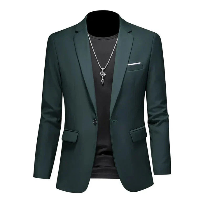 Eleganter Herren Blazer in Burgundisch, stilvoller Schnitt, ideal für Büro und Freizeit, zeitloses Design für Männer.