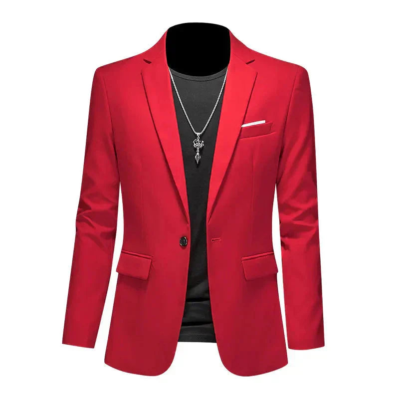 Eleganter Herren Blazer in Burgundisch, stilvoller Schnitt, ideal für Büro und Freizeit, zeitloses Design für Männer.