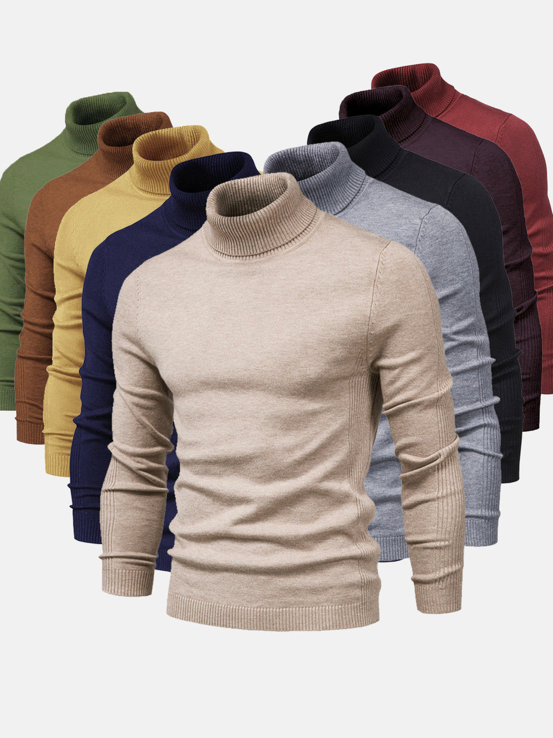 Eleganter Herren Rollkragenpullover aus weicher Baumwolle, zeitloses Design, maschinenwaschbar, vielseitig kombinierbar.