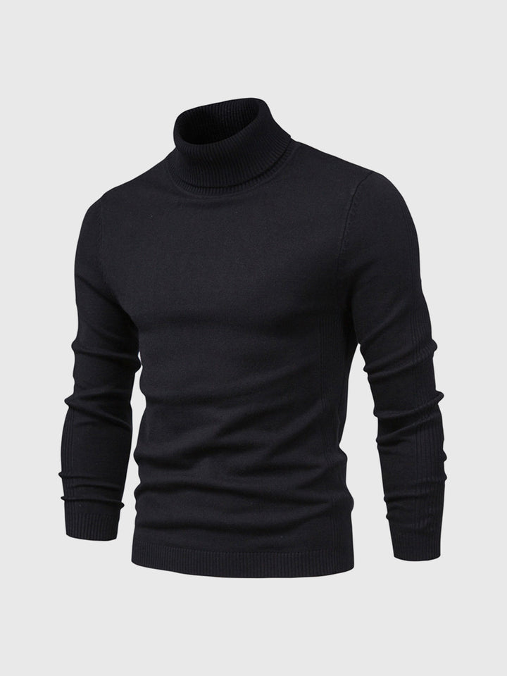 Eleganter Herren Rollkragenpullover aus weicher Baumwolle, zeitloses Design, maschinenwaschbar, vielseitig kombinierbar.