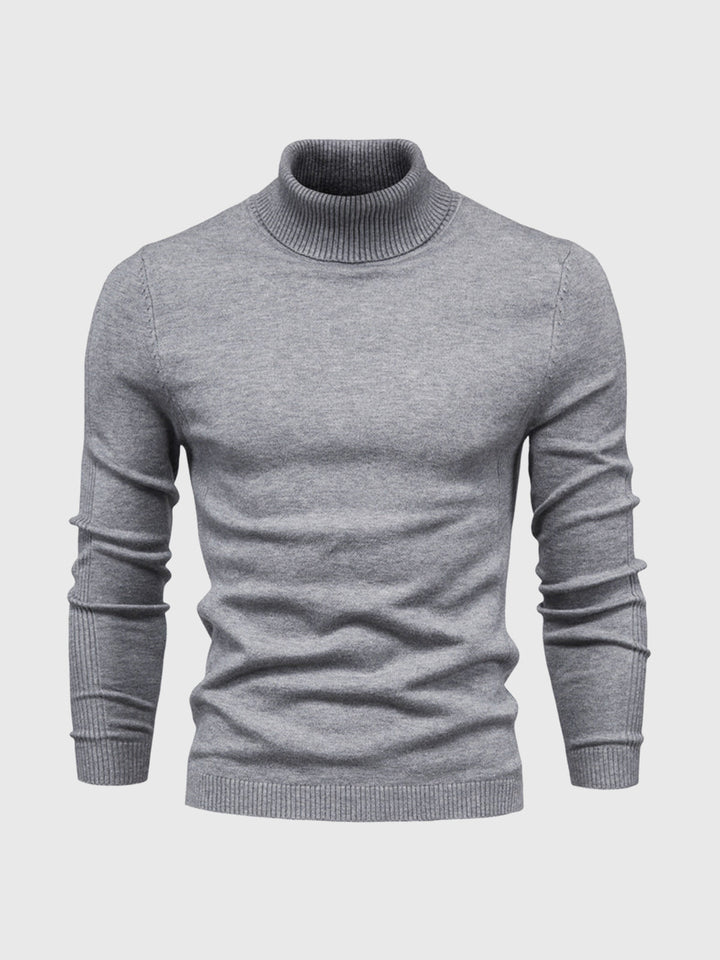 Eleganter Herren Rollkragenpullover aus weicher Baumwolle, zeitloses Design, maschinenwaschbar, vielseitig kombinierbar.