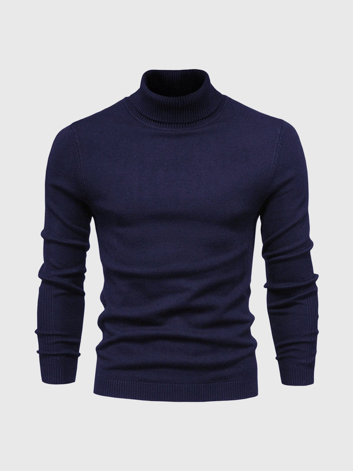 Eleganter Herren Rollkragenpullover aus weicher Baumwolle, zeitloses Design, maschinenwaschbar, vielseitig kombinierbar.
