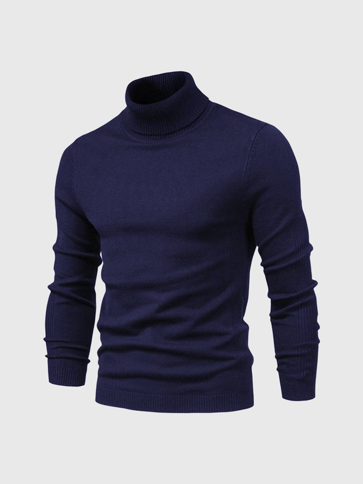 Eleganter Herren Rollkragenpullover aus weicher Baumwolle, zeitloses Design, maschinenwaschbar, vielseitig kombinierbar.
