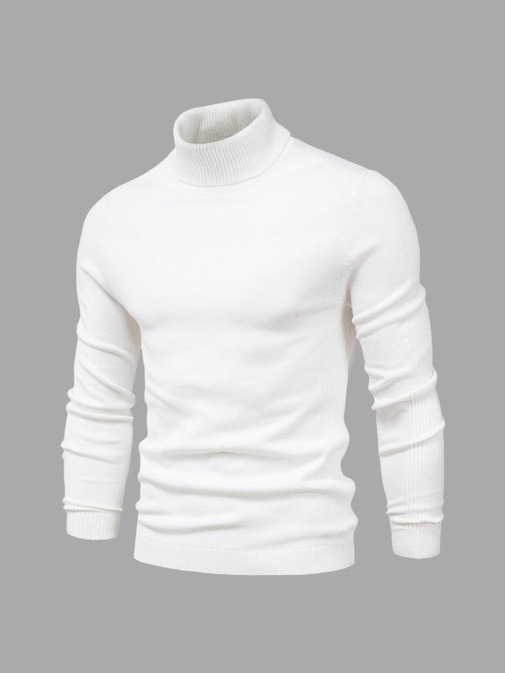 Eleganter Herren Rollkragenpullover aus weicher Baumwolle, zeitloses Design, maschinenwaschbar, vielseitig kombinierbar.