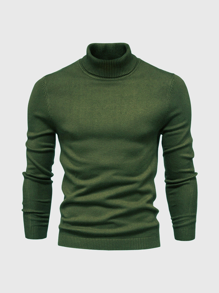 Eleganter Herren Rollkragenpullover aus weicher Baumwolle, zeitloses Design, maschinenwaschbar, vielseitig kombinierbar.