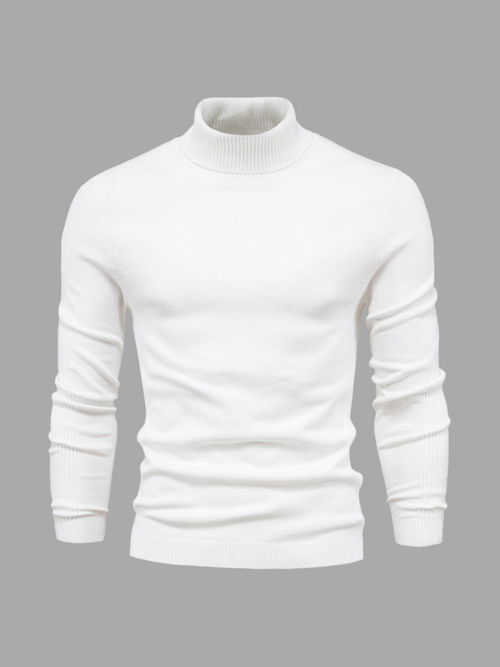 Eleganter Herren Rollkragenpullover aus weicher Baumwolle, zeitloses Design, maschinenwaschbar, vielseitig kombinierbar.