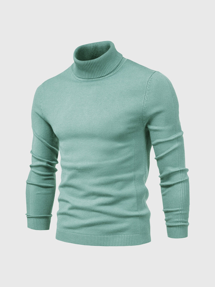 Eleganter Herren Rollkragenpullover aus weicher Baumwolle, zeitloses Design, maschinenwaschbar, vielseitig kombinierbar.